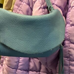 Fun Free People Blue Leather Women's Bag